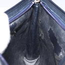 Christian Dior Trotter Canvas Shoulder Bag Navy Gold Auth 128445-19