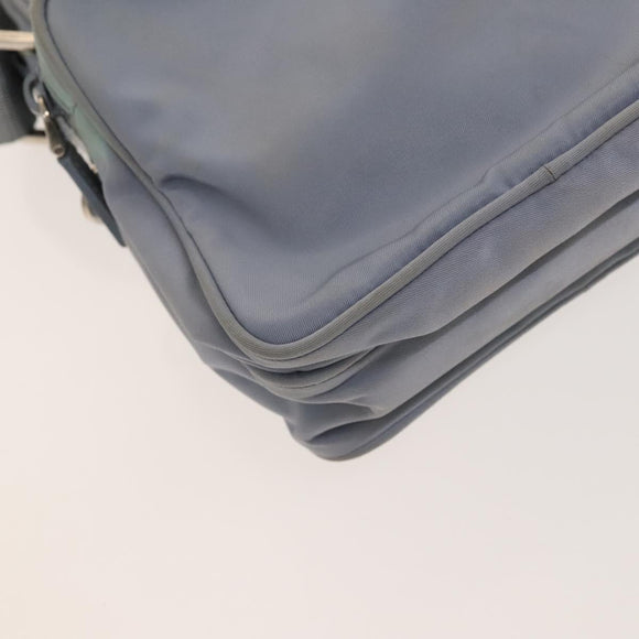 PRADA Shoulder Bag Nylon Light Blue Silver Auth 128446