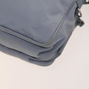 PRADA Shoulder Bag Nylon Light Blue Silver Auth 128446-15