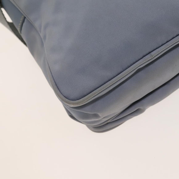 PRADA Shoulder Bag Nylon Light Blue Silver Auth 128446