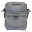 PRADA Shoulder Bag Nylon Light Blue Silver Auth 128446-13