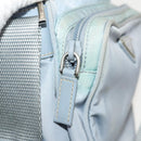 PRADA Shoulder Bag Nylon Light Blue Silver Auth 128446-22