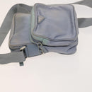 PRADA Shoulder Bag Nylon Light Blue Silver Auth 128446-4