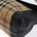 BURBERRY Nova Check Shoulder Bag PVC Beige Auth 128447-9