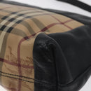 BURBERRY Nova Check Shoulder Bag PVC Beige Auth 128447-15