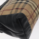 BURBERRY Nova Check Shoulder Bag PVC Beige Auth 128447-16