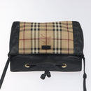 BURBERRY Nova Check Shoulder Bag PVC Beige Auth 128447-10