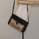 BURBERRY Nova Check Shoulder Bag PVC Beige Auth 128447-20