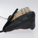 BURBERRY Nova Check Shoulder Bag PVC Beige Auth 128447-4