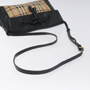 BURBERRY Nova Check Shoulder Bag PVC Beige Auth 128447-7