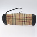 BURBERRY Nova Check Shoulder Bag PVC Beige Auth 128447-5