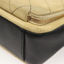 CHANEL Matelasse Chain Shoulder Bag Suede Ivory Gold CC Auth 128451-14