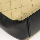 CHANEL Matelasse Chain Shoulder Bag Suede Ivory Gold CC Auth 128451-15