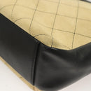 CHANEL Matelasse Chain Shoulder Bag Suede Ivory Gold CC Auth 128451-16