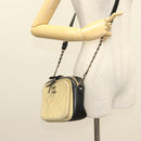 CHANEL Matelasse Chain Shoulder Bag Suede Ivory Gold CC Auth 128451-24