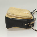 CHANEL Matelasse Chain Shoulder Bag Suede Ivory Gold CC Auth 128451-3