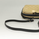 CHANEL Matelasse Chain Shoulder Bag Suede Ivory Gold CC Auth 128451-7