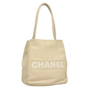CHANEL Camelia Tote Bag Leather Beige CC Auth 128453-1