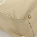 CHANEL Camelia Tote Bag Leather Beige CC Auth 128453-12