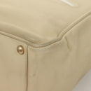 CHANEL Camelia Tote Bag Leather Beige CC Auth 128453-13