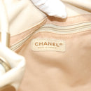 CHANEL Camelia Tote Bag Leather Beige CC Auth 128453-10