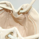 CHANEL Camelia Tote Bag Leather Beige CC Auth 128453-19