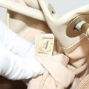 CHANEL Camelia Tote Bag Leather Beige CC Auth 128453-22