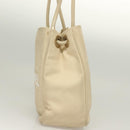 CHANEL Camelia Tote Bag Leather Beige CC Auth 128453-3