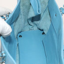 BALENCIAGA The Paper Hand Bag Leather 2way Light Blue Silver 370926 Auth 128459-17