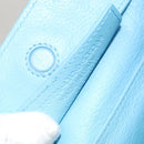 BALENCIAGA The Paper Hand Bag Leather 2way Light Blue Silver 370926 Auth 128459-19