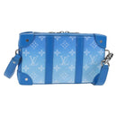 LOUIS VUITTON Monogram Clouds Soft Trunk Wallet Bag Blue M45432 LV Auth 128464A-1