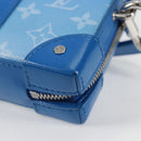 LOUIS VUITTON Monogram Clouds Soft Trunk Wallet Bag Blue M45432 LV Auth 128464SAM-17