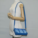 LOUIS VUITTON Monogram Clouds Soft Trunk Wallet Bag Blue M45432 LV Auth 128464A-27