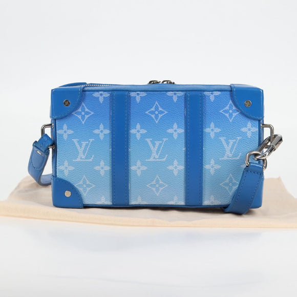 LOUIS VUITTON Monogram Clouds Soft Trunk Wallet Bag Blue M45432 LV Auth 128464SAM