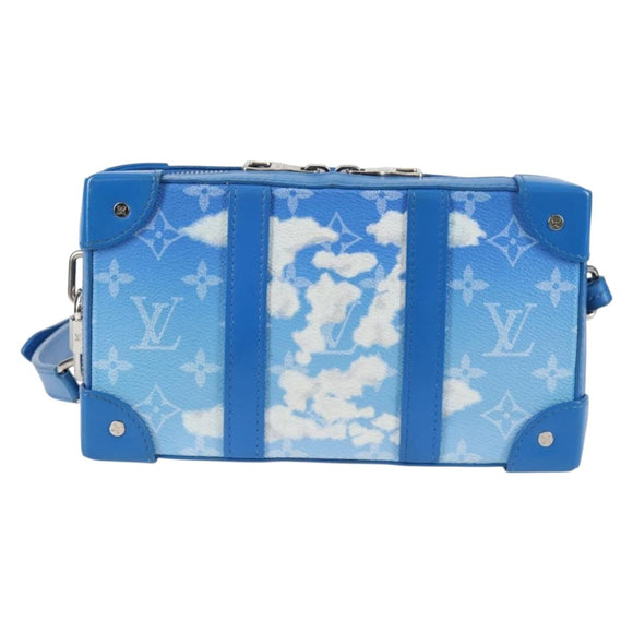 LOUIS VUITTON Monogram Clouds Soft Trunk Wallet Bag Blue M45432 LV Auth 128464A