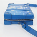LOUIS VUITTON Monogram Clouds Soft Trunk Wallet Bag Blue M45432 LV Auth 128464A-4