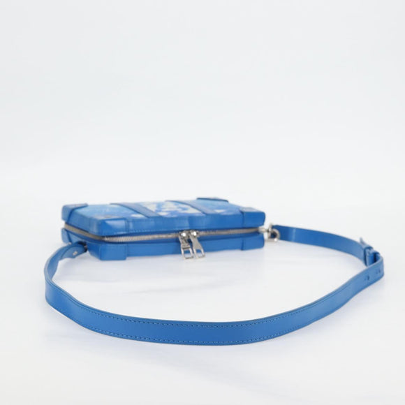 LOUIS VUITTON Monogram Clouds Soft Trunk Wallet Bag Blue M45432 LV Auth 128464A