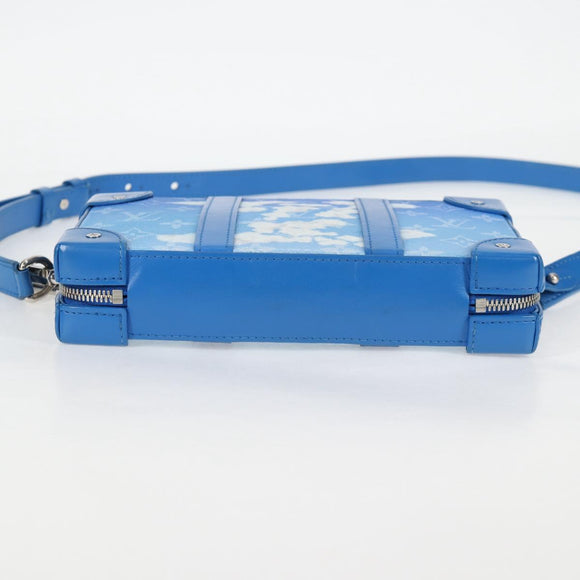 LOUIS VUITTON Monogram Clouds Soft Trunk Wallet Bag Blue M45432 LV Auth 128464A