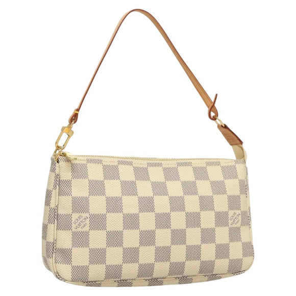 LOUIS VUITTON Damier Azur Pochette Accessoires Pouch N51986 LV Auth 128466V