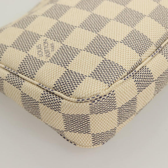 LOUIS VUITTON Damier Azur Pochette Accessoires Pouch N51986 LV Auth 128466V