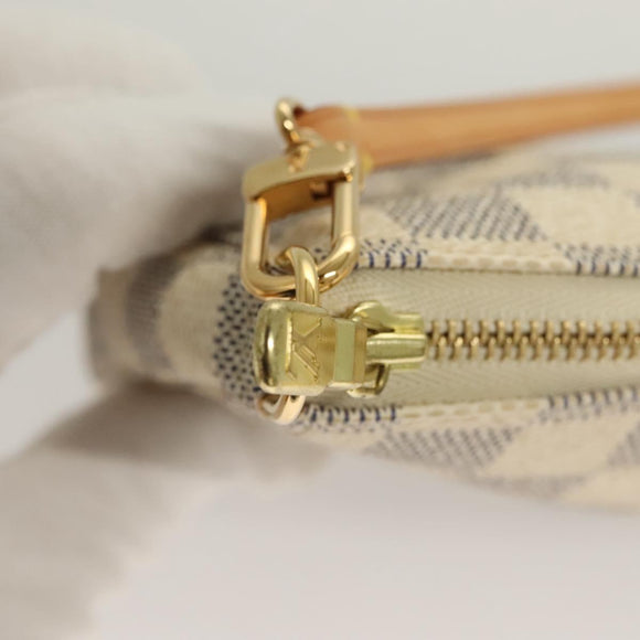 LOUIS VUITTON Damier Azur Pochette Accessoires Pouch N51986 LV Auth 128466V