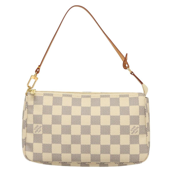 LOUIS VUITTON Damier Azur Pochette Accessoires Pouch N51986 LV Auth 128466V