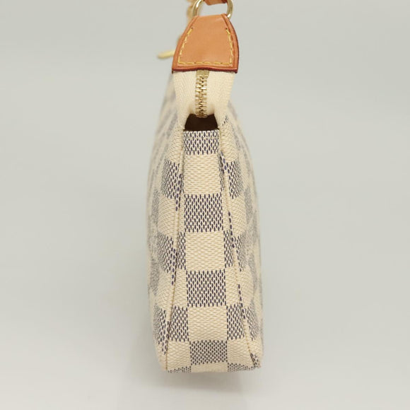 LOUIS VUITTON Damier Azur Pochette Accessoires Pouch N51986 LV Auth 128466V