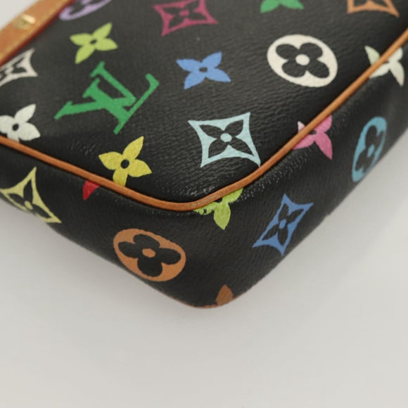 LOUIS VUITTON Monogram Multicolor Pochette Accessoires Black M92648 Auth 128468V