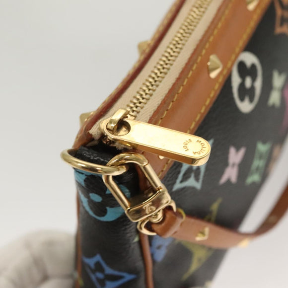 LOUIS VUITTON Monogram Multicolor Pochette Accessoires Black M92648 Auth 128468V