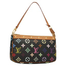 LOUIS VUITTON Monogram Multicolor Pochette Accessoires Black M92648 Auth 128468V-1