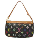 LOUIS VUITTON Monogram Multicolor Pochette Accessoires Black M92648 Auth 128468V-13