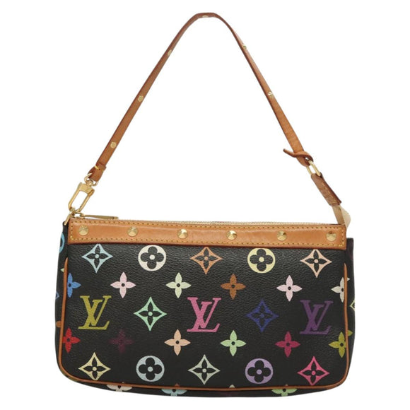 LOUIS VUITTON Monogram Multicolor Pochette Accessoires Black M92648 Auth 128468V