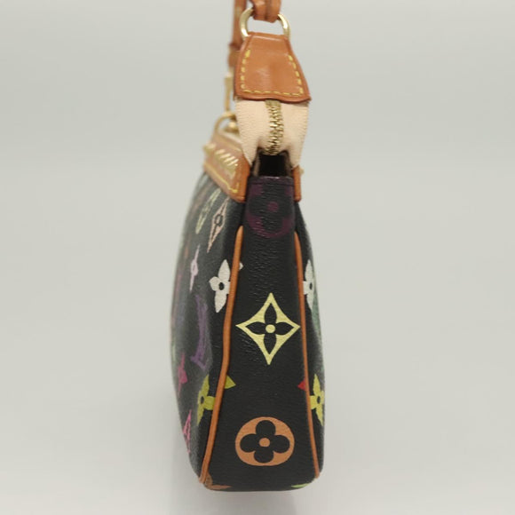 LOUIS VUITTON Monogram Multicolor Pochette Accessoires Black M92648 Auth 128468V