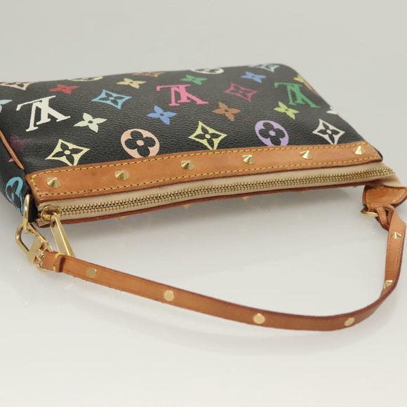 LOUIS VUITTON Monogram Multicolor Pochette Accessoires Black M92648 Auth 128468V